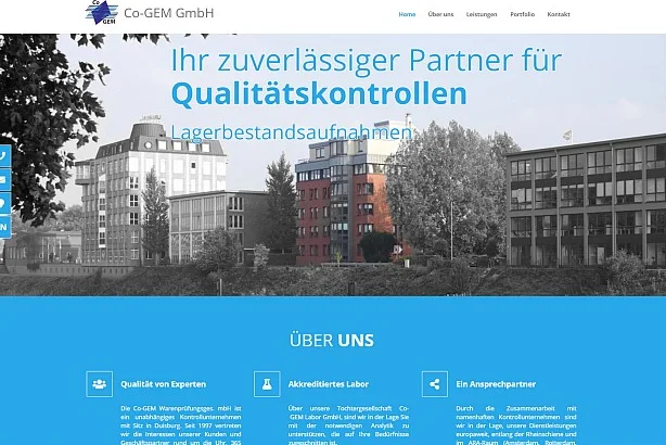 Startseite der Co-GEM Website.