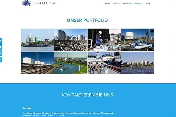 Portfolio-Seite der Co-GEM Website.